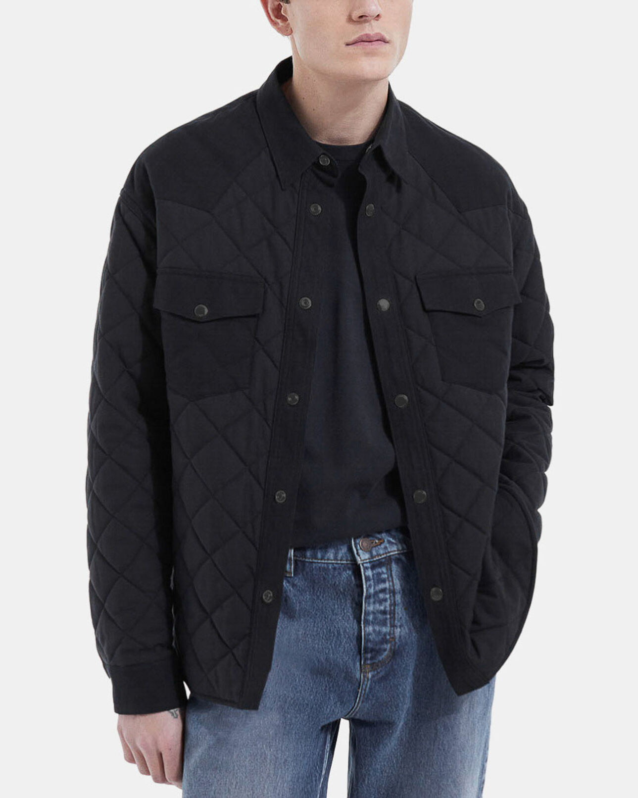 The Kooples HOMME BLACK veste technique matelassée noire poches