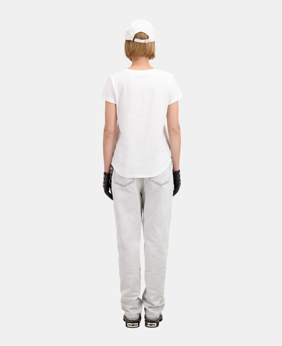 women's white t-shirt with stars
