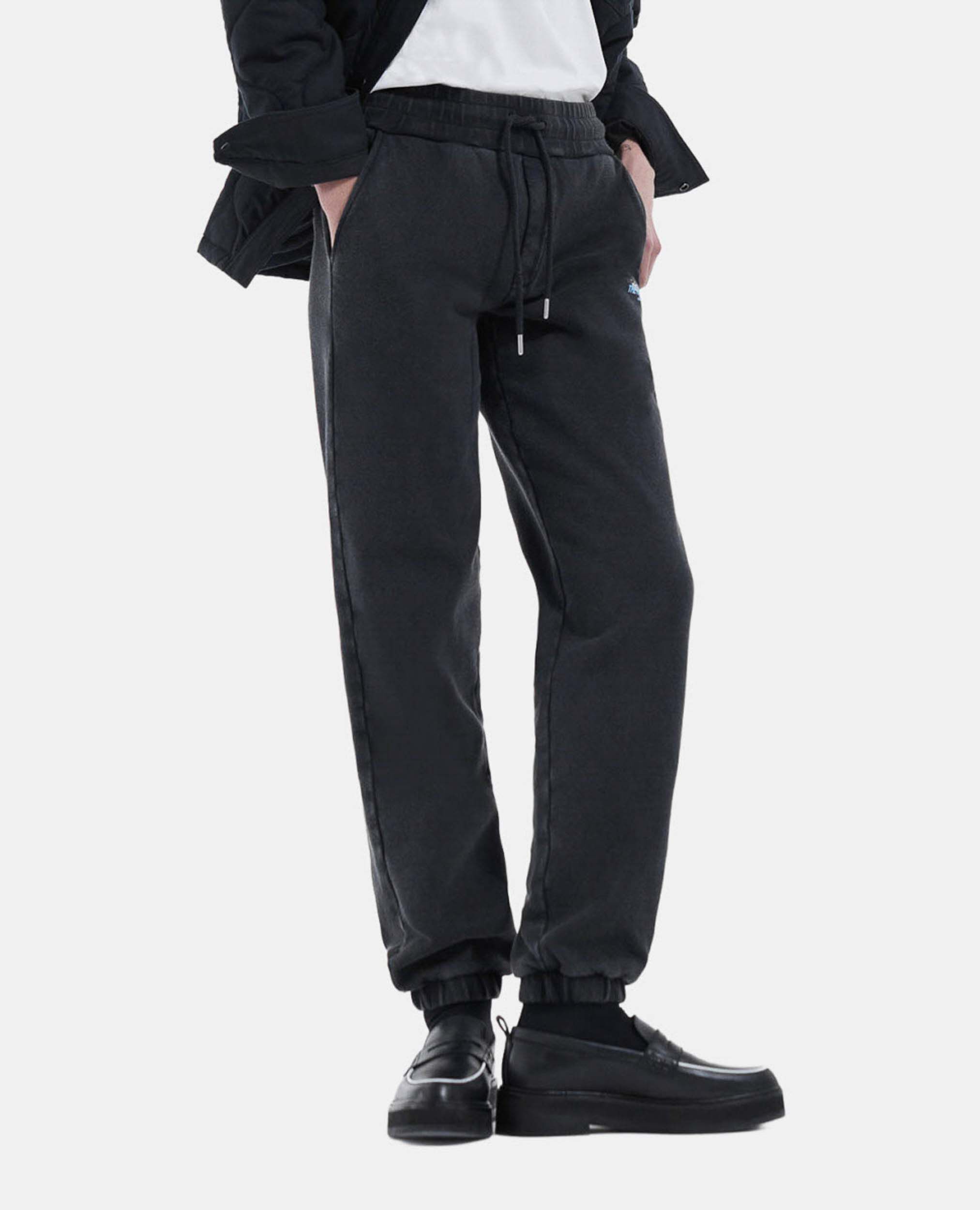Faded black joggers with triple logo The Kooples