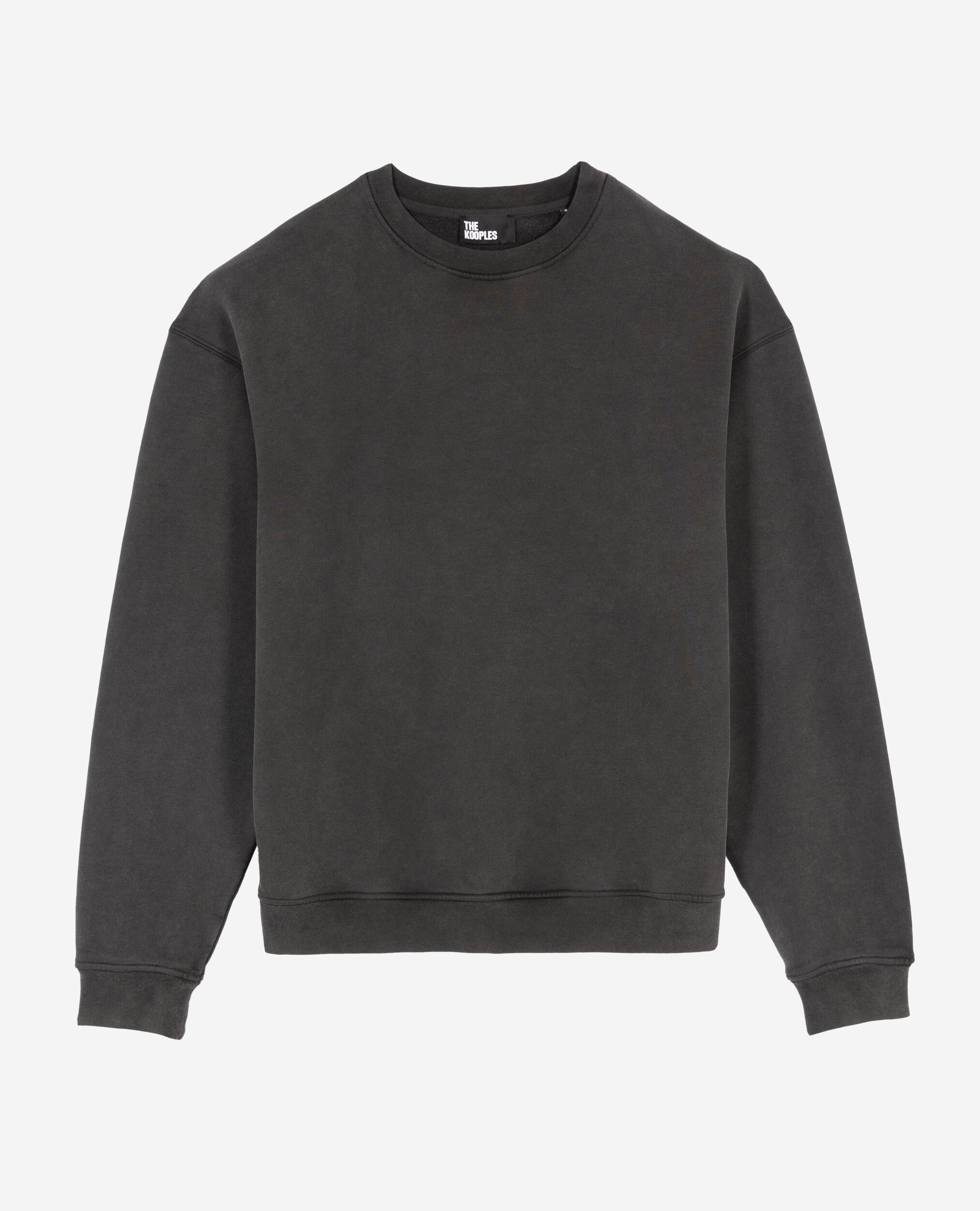 Sweatshirt à serigraphie noir, BLACK WASHED, hi-res image number null