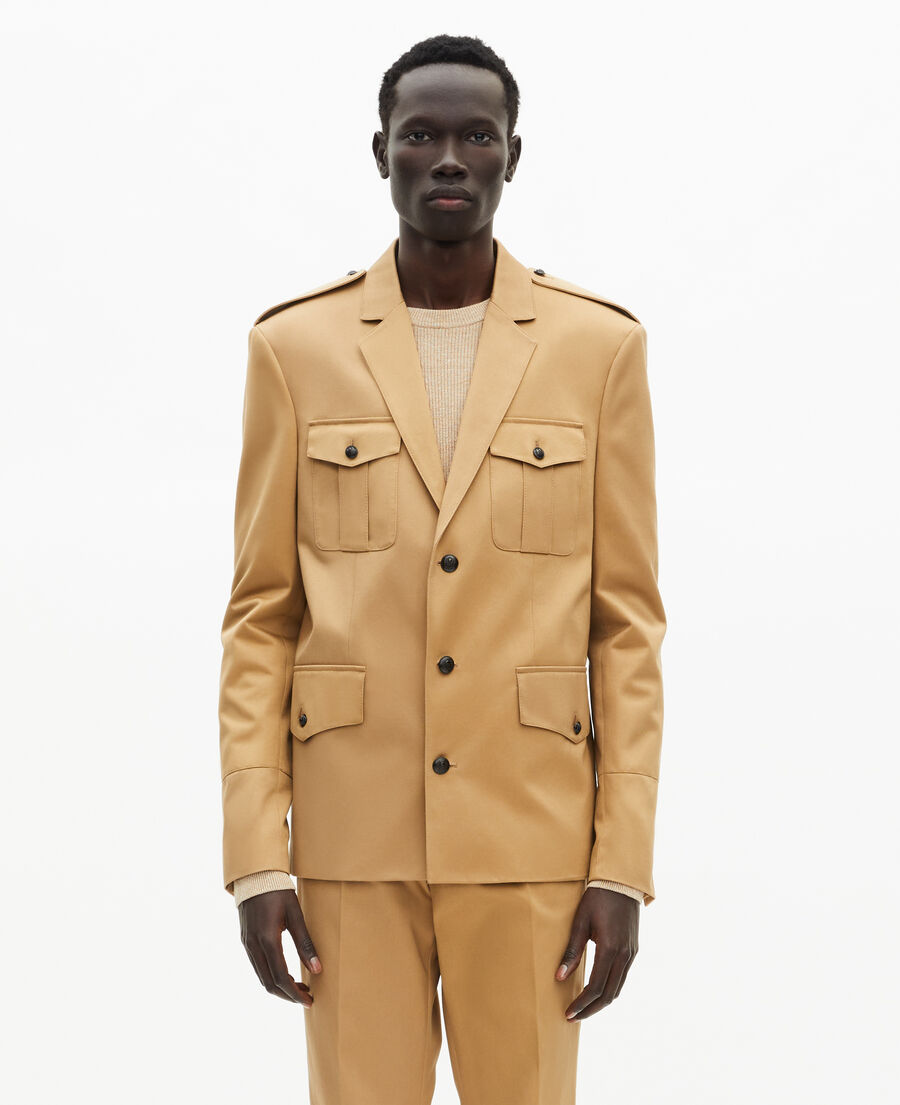 The Kooples MEN CAMEL camel cotton jacket