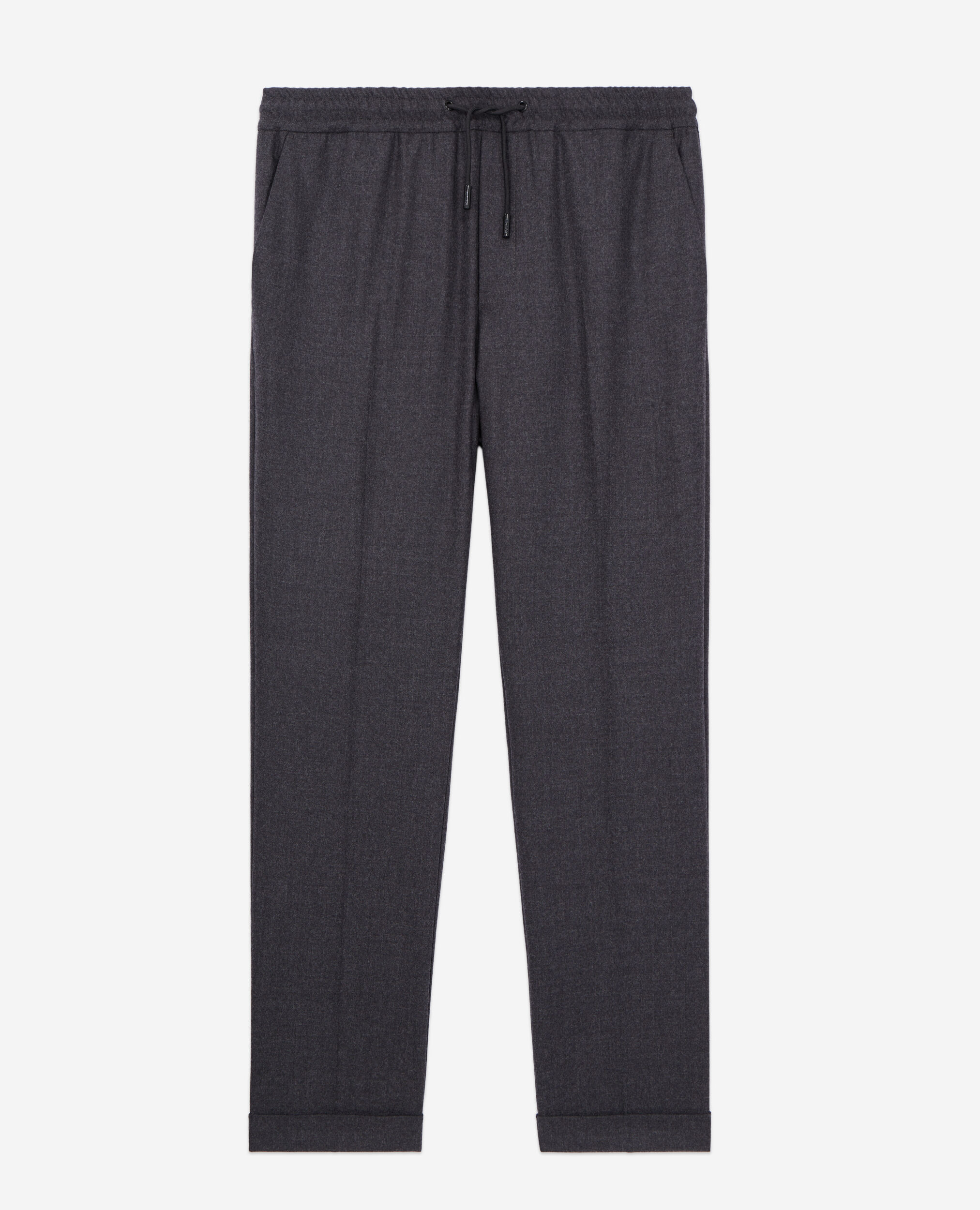 Pantalon gris en flanelle, DARK GREY, hi-res image number null