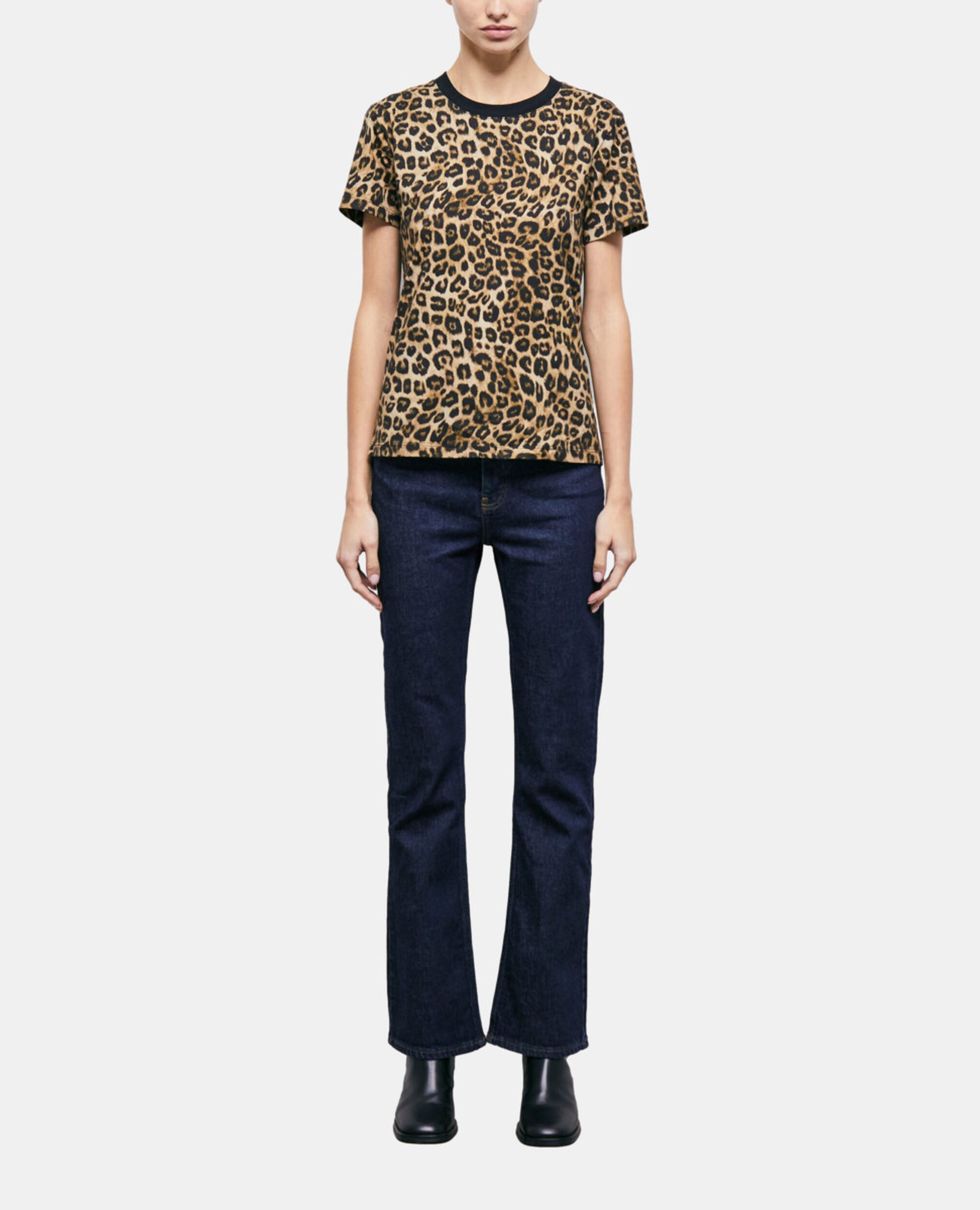 Women's leopard print t-shirt, LEOPARD, hi-res image number null