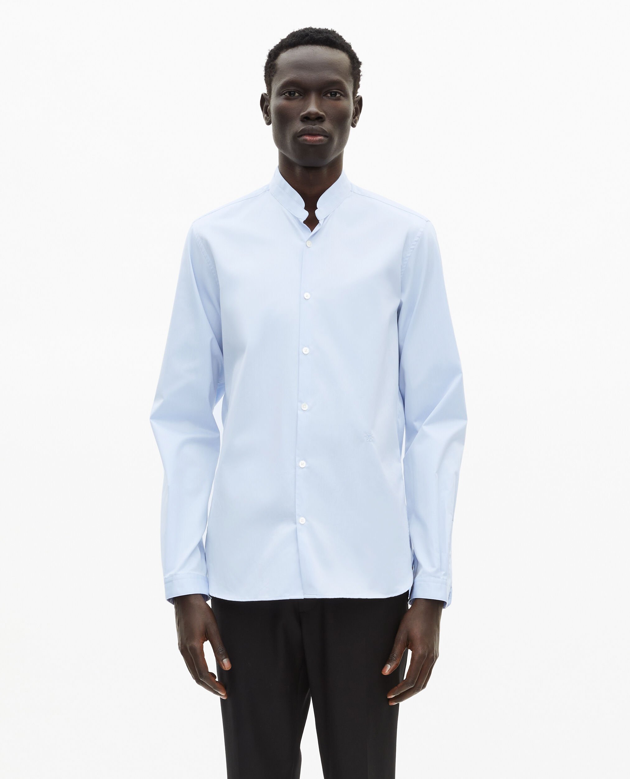 Blue shirt with officer collar, LIGHT BLUE, hi-res image number null