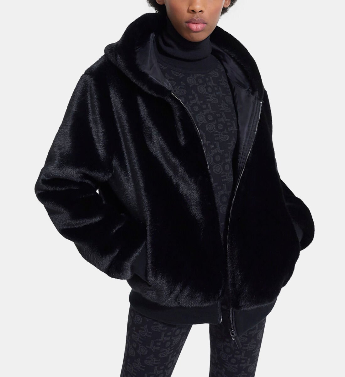 Kooples faux fur jacket sale