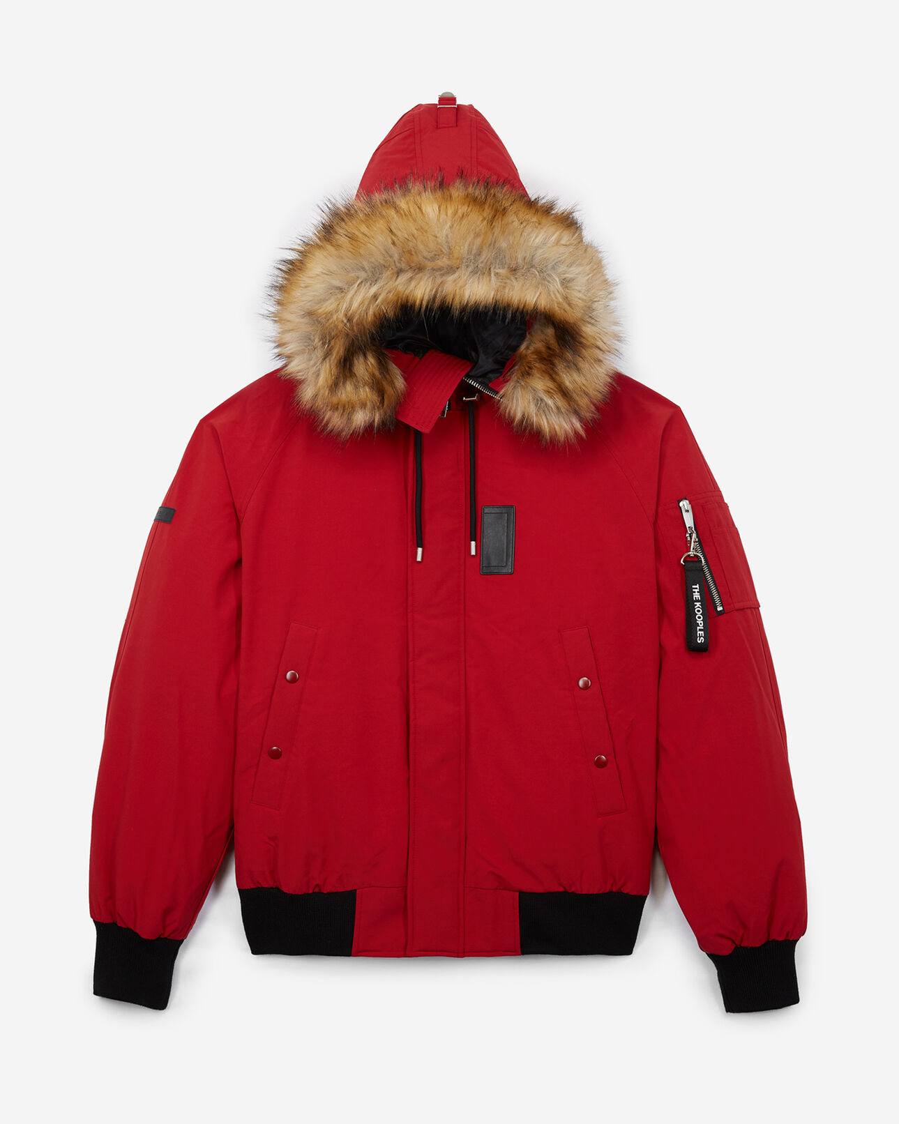 The Kooples HERREN RED kurze, rote daunenjacke