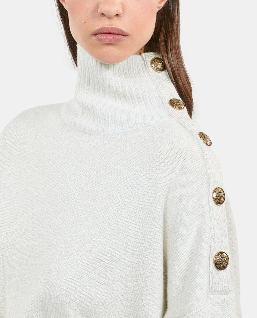 The Kooples DAMEN ECRU ecrufarbener pullover aus wolle und kaschmir