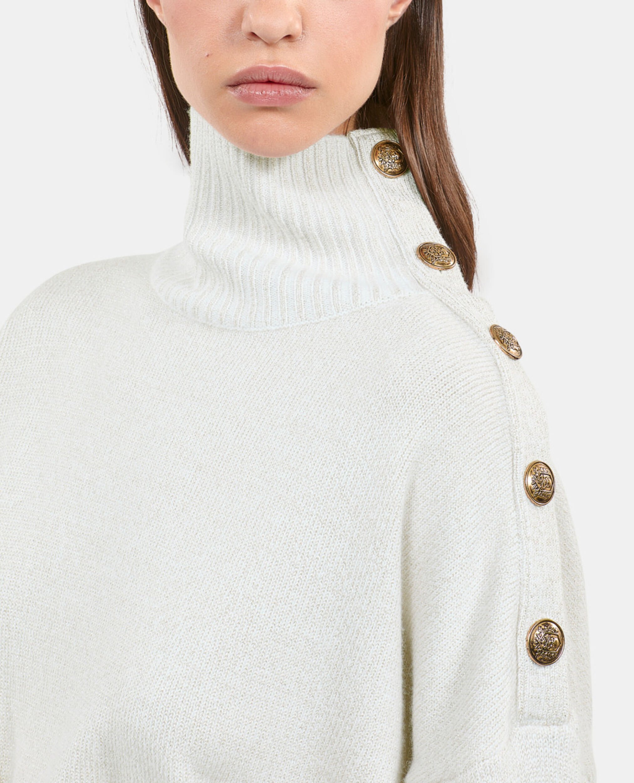 Ecrufarbener Pullover aus Wolle und Kaschmir, ECRU, hi-res image number null