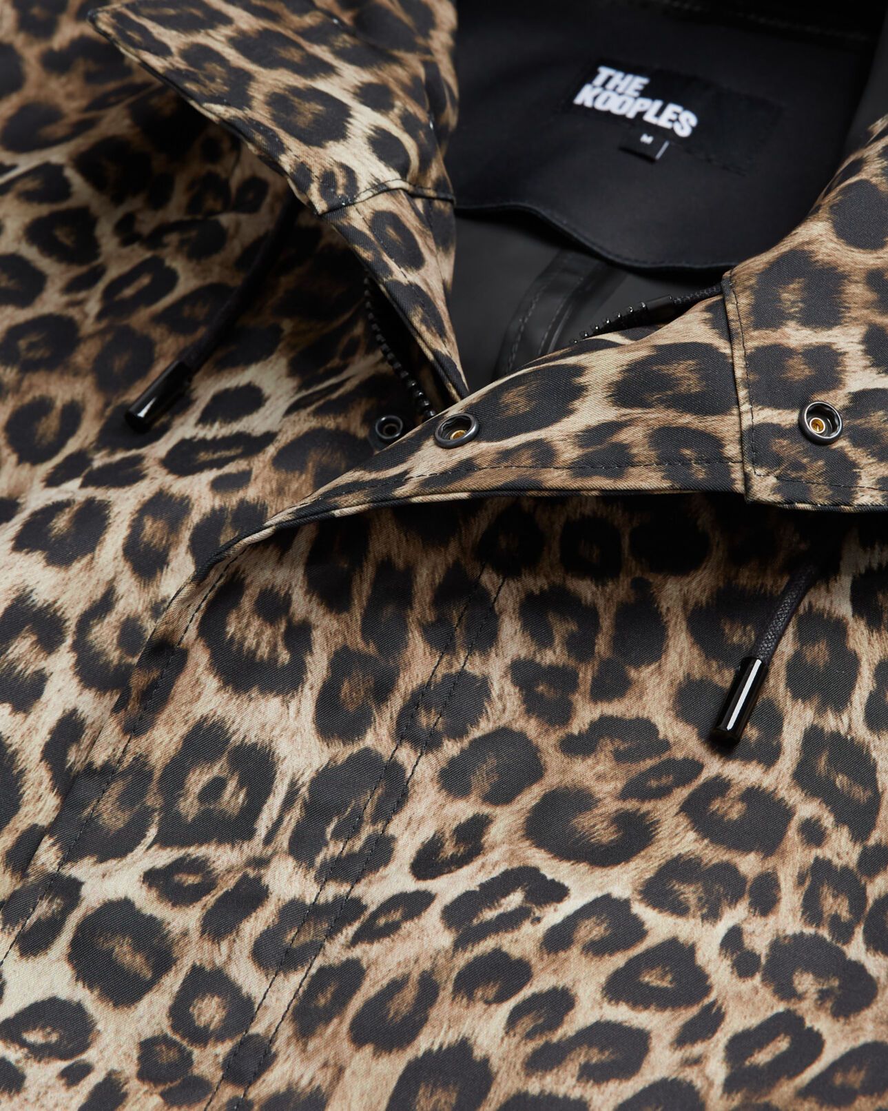 The Kooples WOMEN LEOPARD long parka with leopard print hood