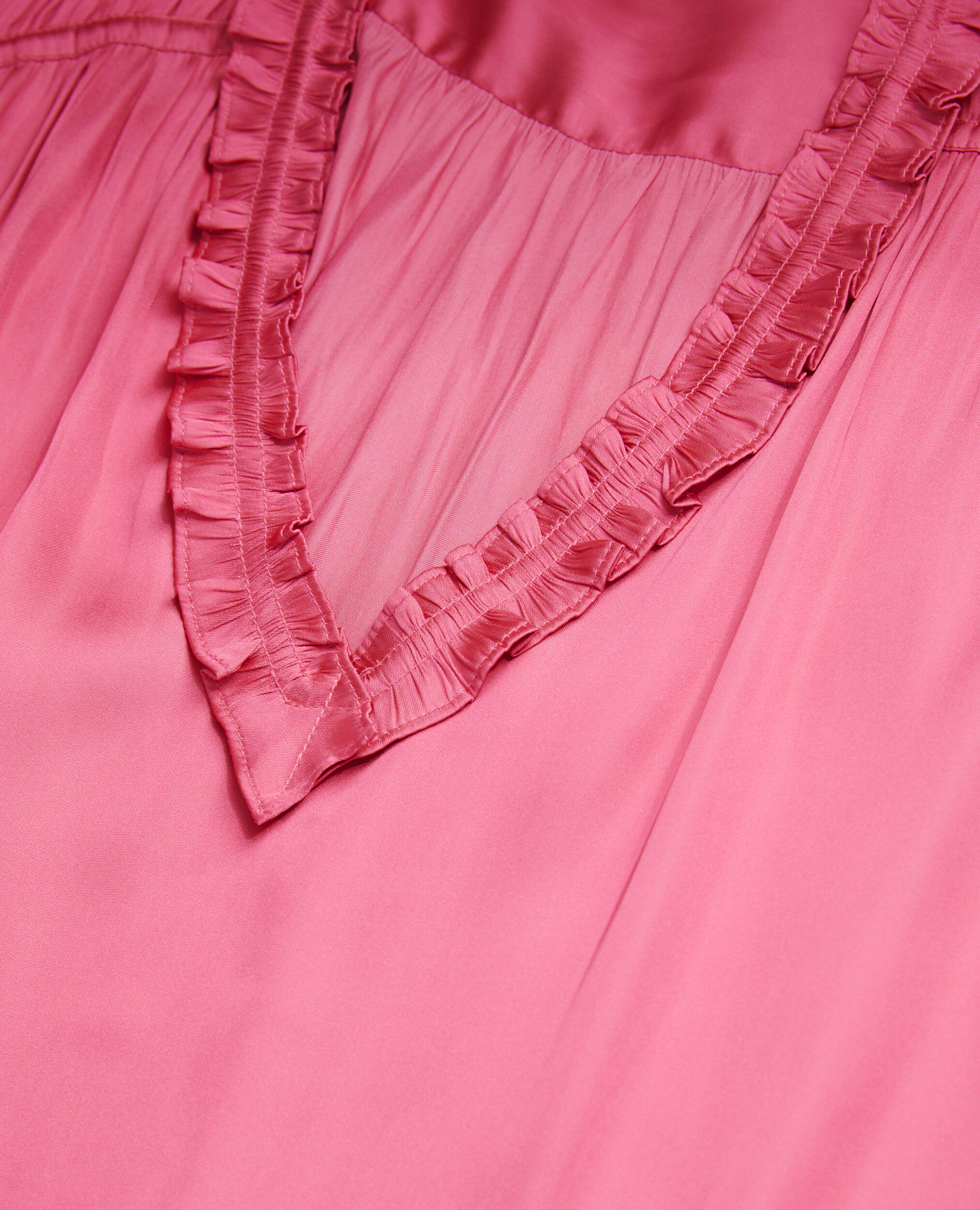 Pink top with shirring, PINK, hi-res image number null