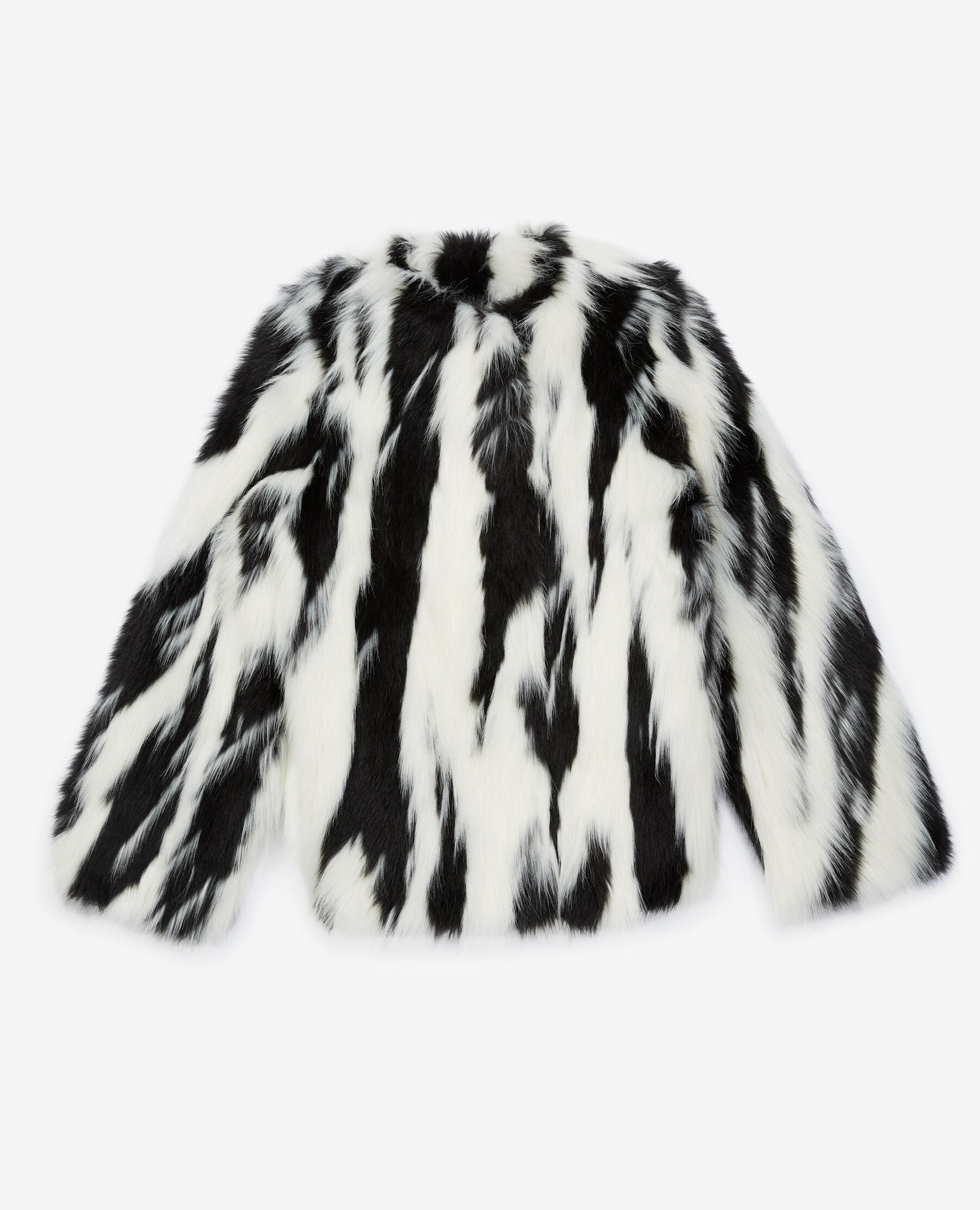 Two tone top fur coat