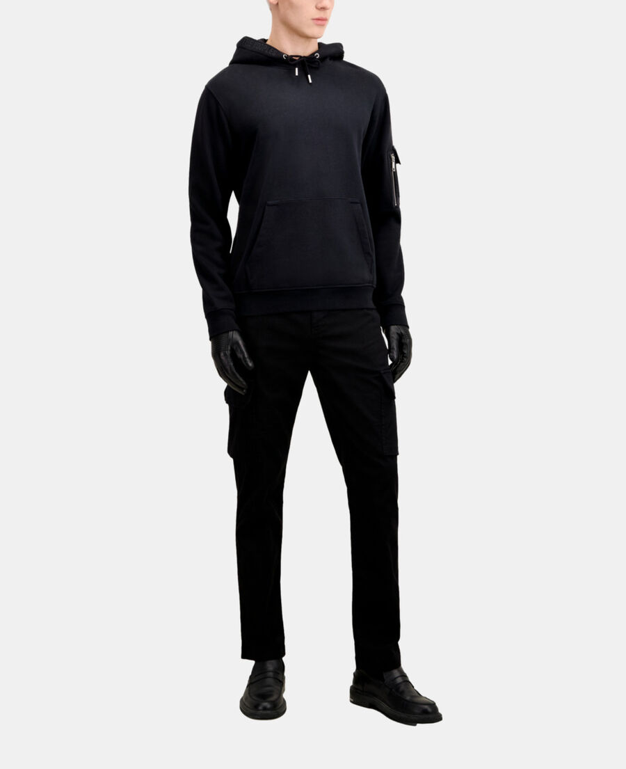 Men's Black hoodie with logo The Kooples US