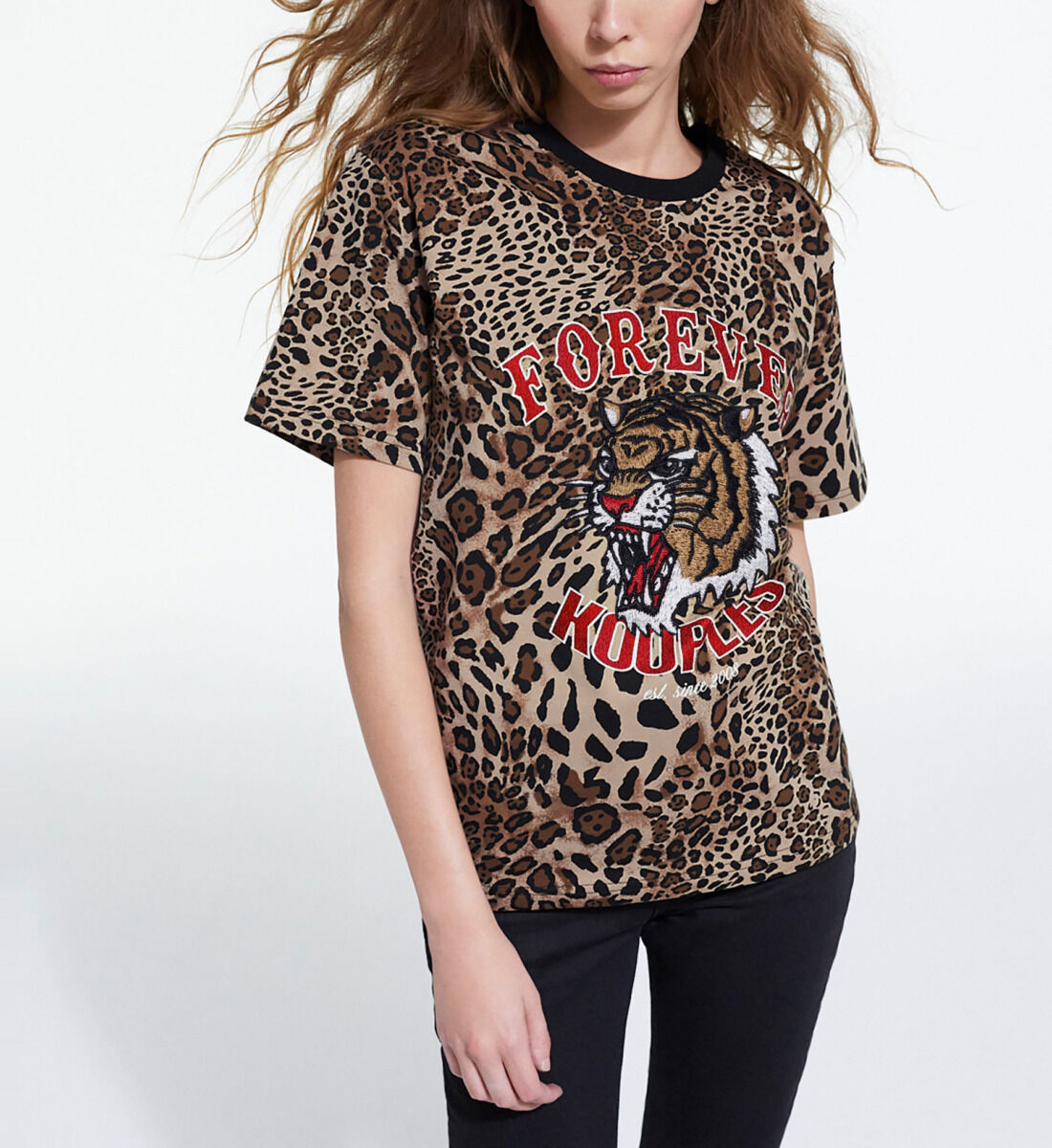 Tee shirt shop leopard femme