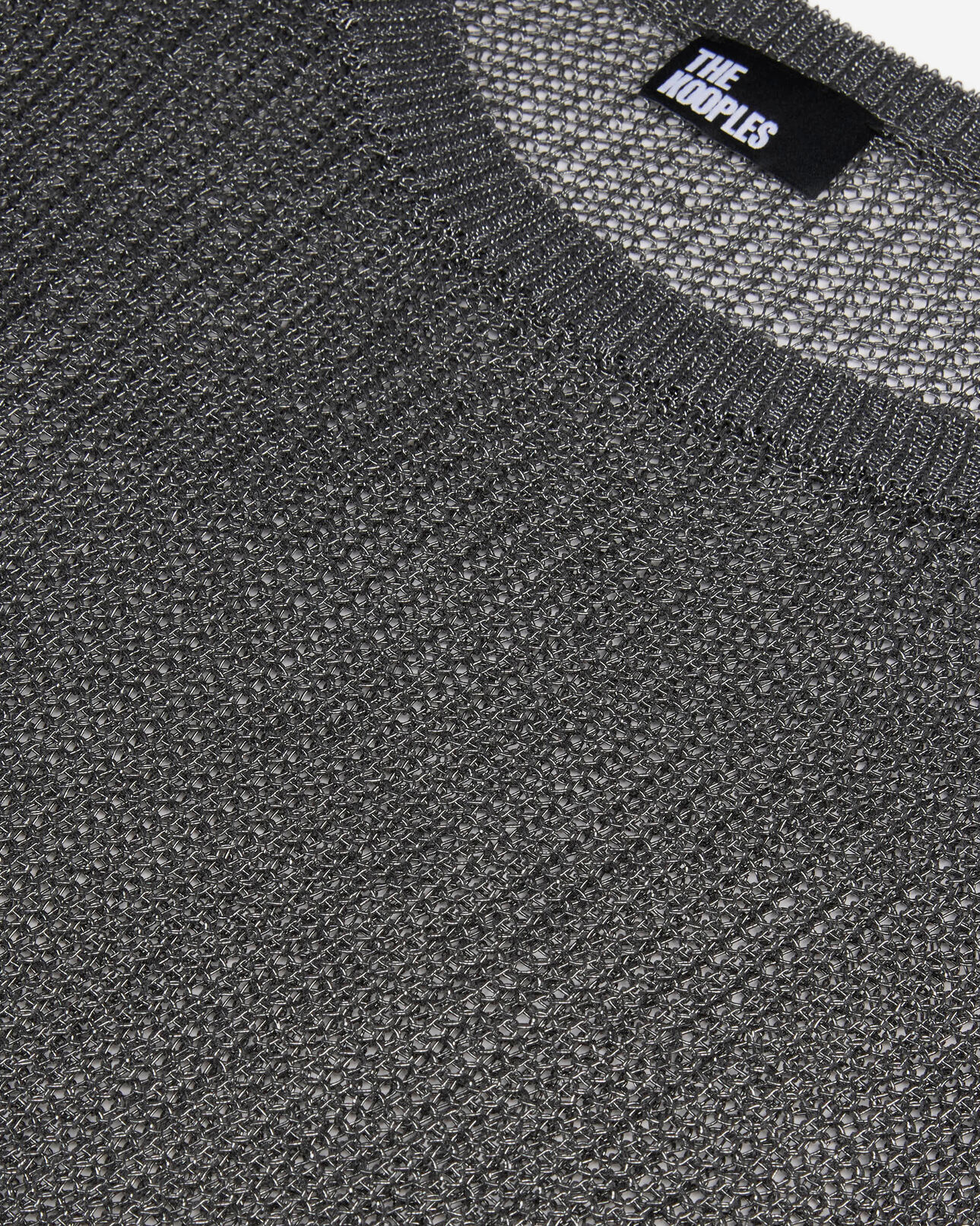 The Kooples FEMME GREY SILVER pull effet côte de maille gris