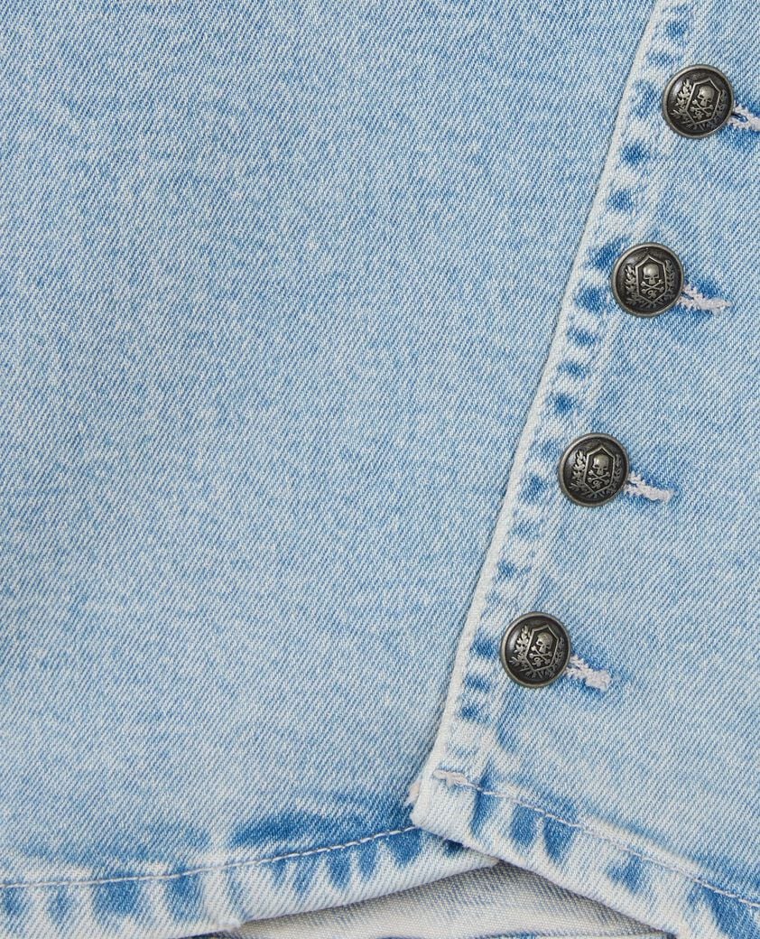 The Kooples FEMME BABY BLUE capri en denim bleu