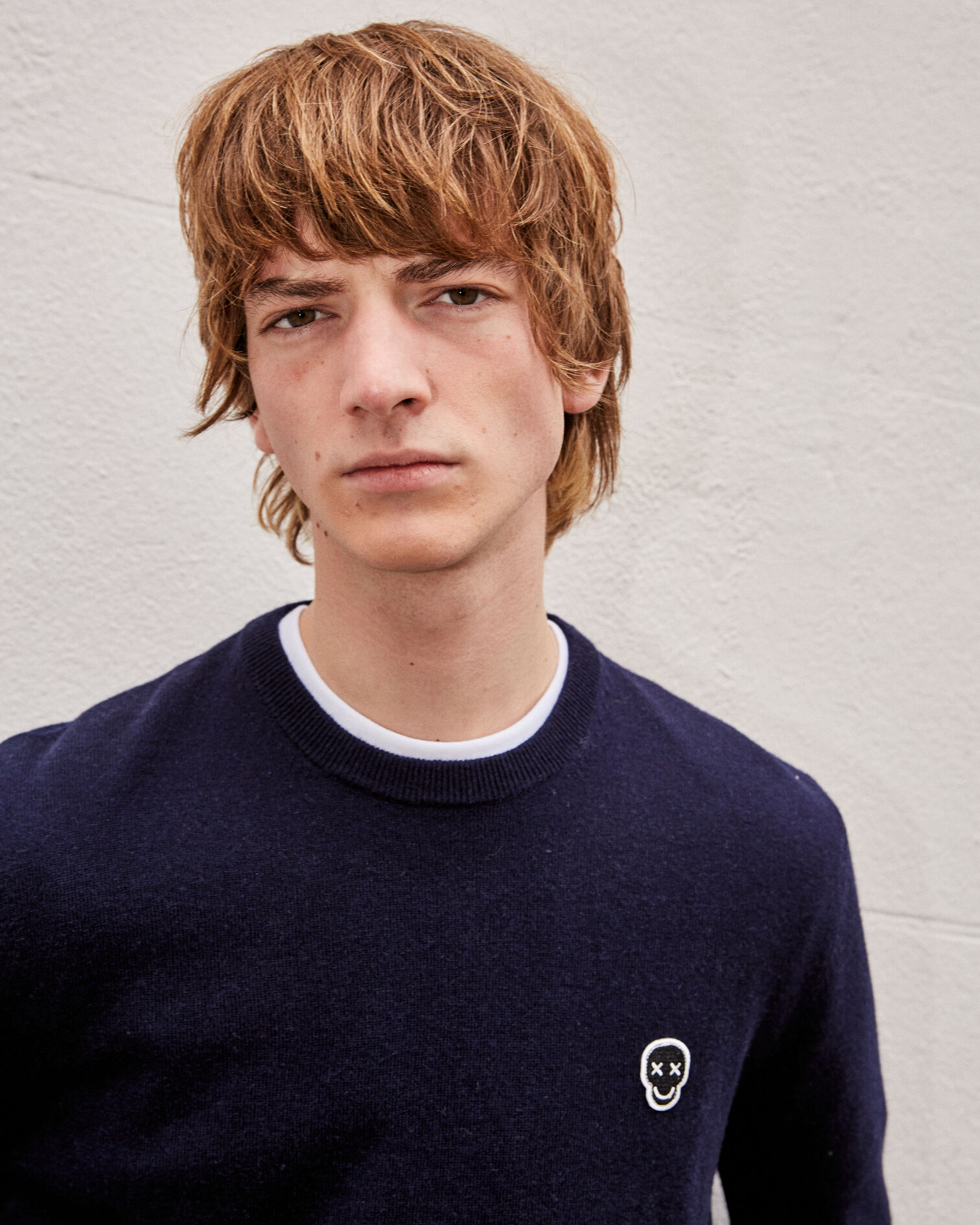 Pull cachemire bleu col rond, DARK NAVY, hi-res image number null