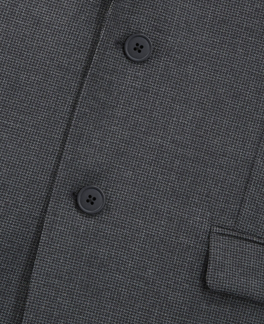 veste noire et grise à micro-carreaux