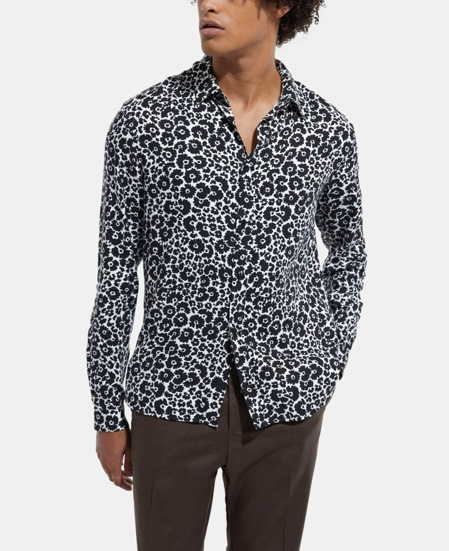 floral shirt with classic collar