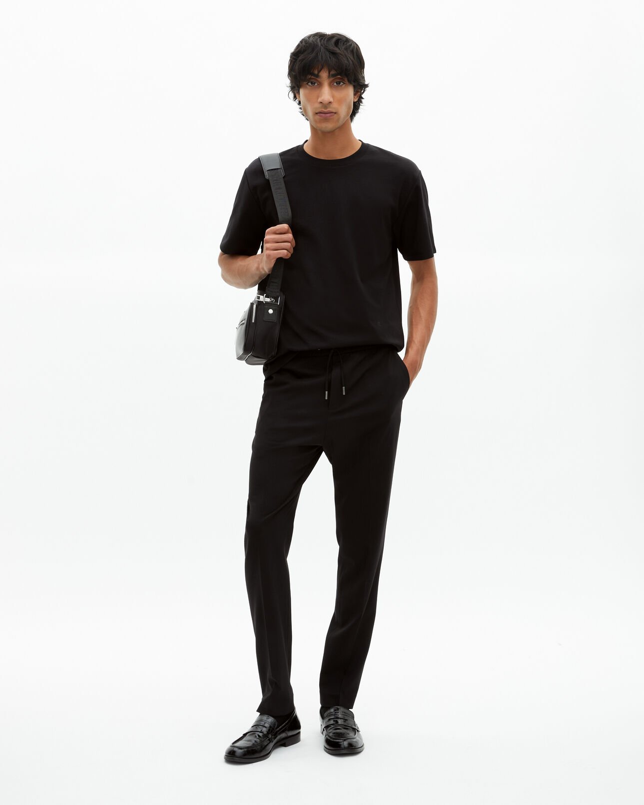 The Kooples H BLACK plain black t-shirt