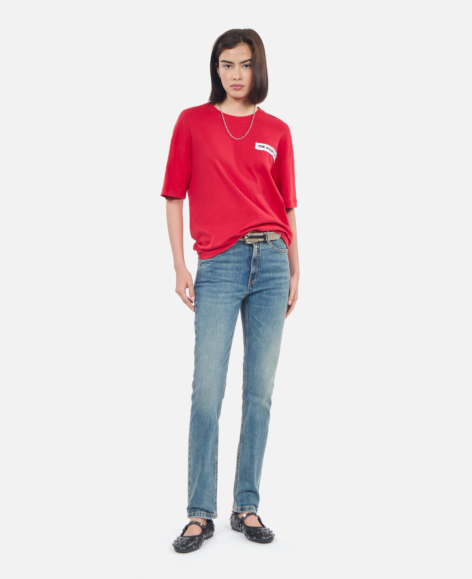 The Kooples DAMEN RUBIS rotes t-shirt aufnähern