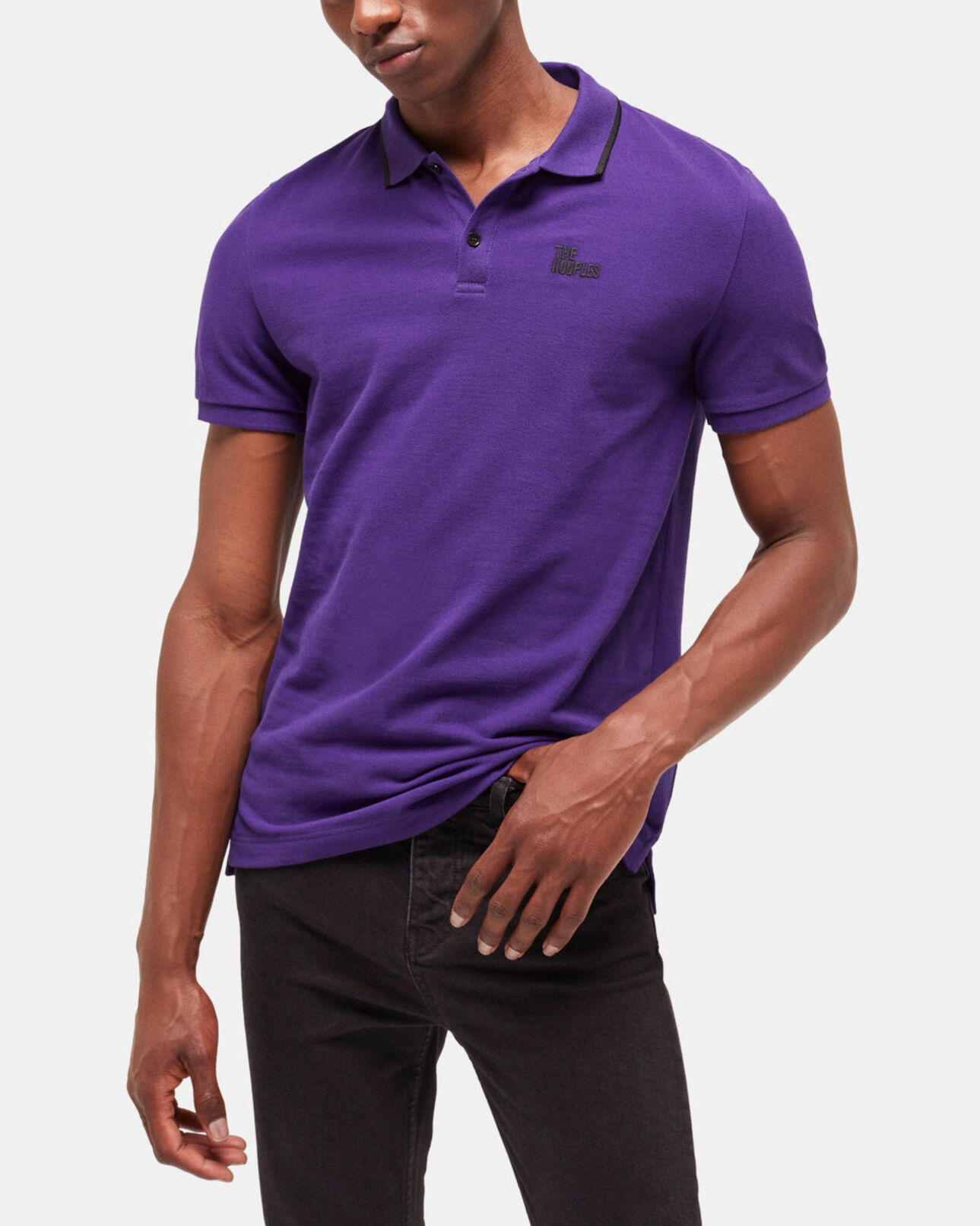 The Kooples HOMBRE PURPLE camisa polo logotipo violeta