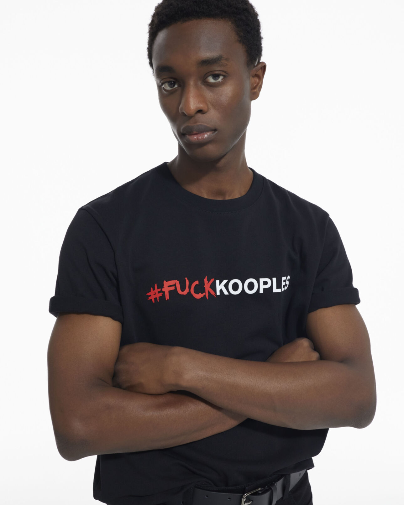 The Kooples HOMME BLACK t-shirt logo noir