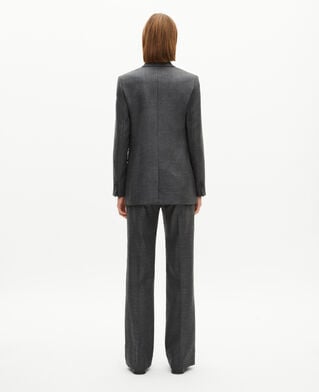 The Kooples DAMEN BLACK dunkelgraue schneiderjacke