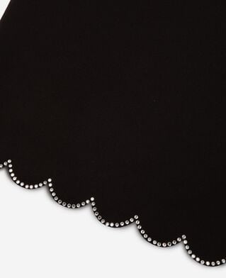 The Kooples F BLACK short dress with black rhinestone details