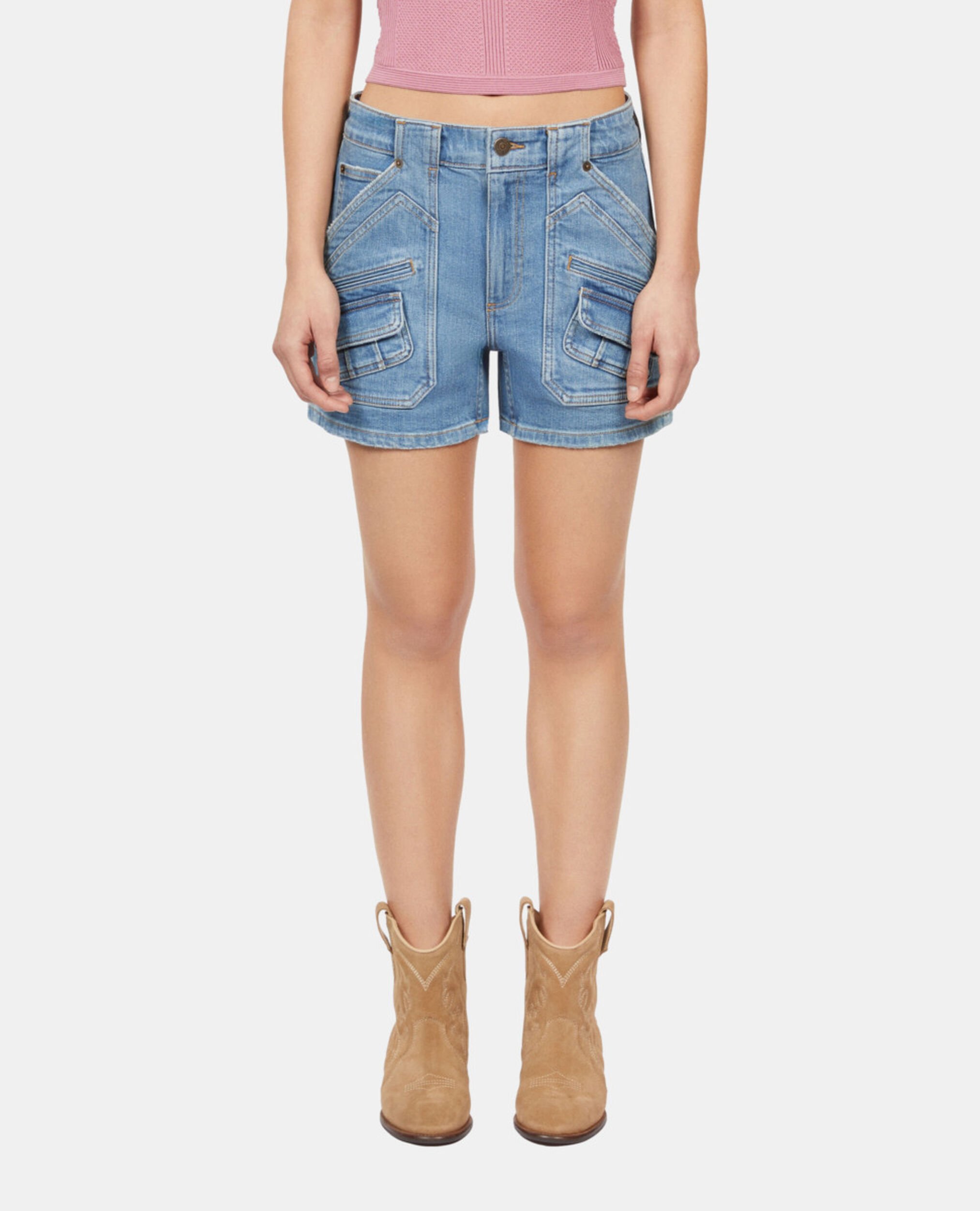 Hellblaue Shorts aus Denim, BLUE, hi-res image number null