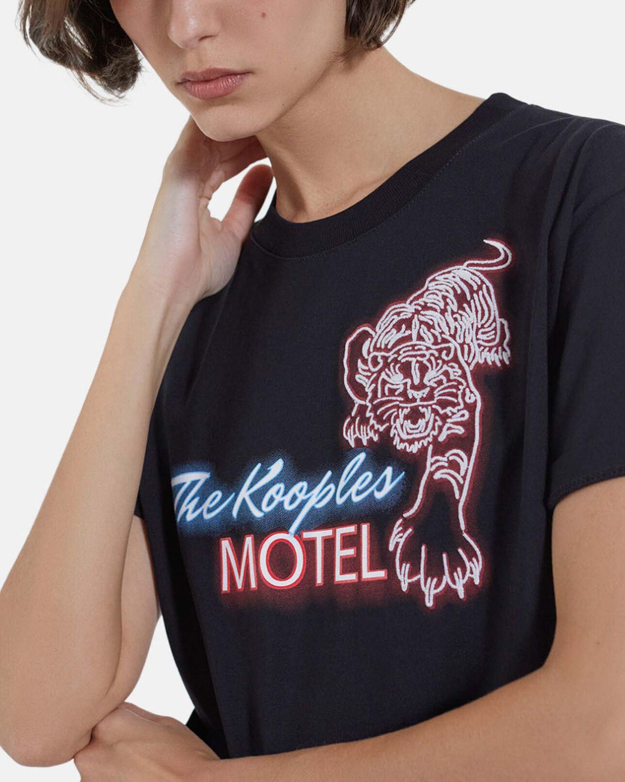 The Kooples FEMME BLACK t-shirt the kooples motel