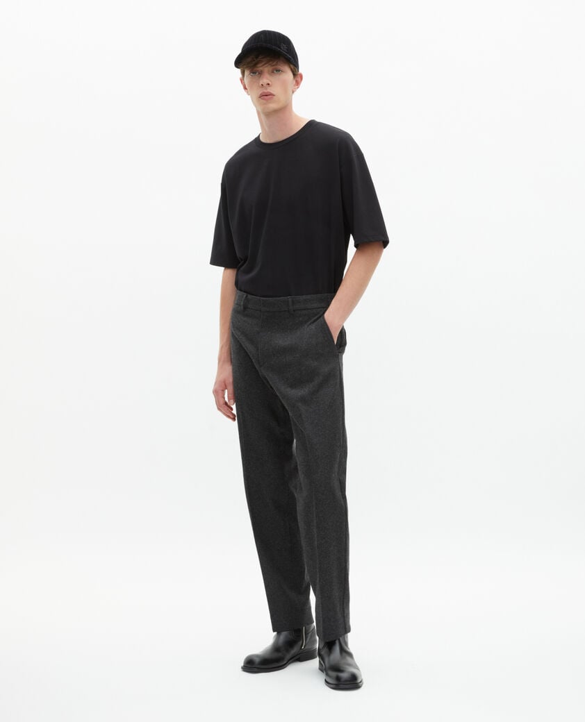 The Kooples HOMME MIDDLE GREY pantalon ajusté gris foncé