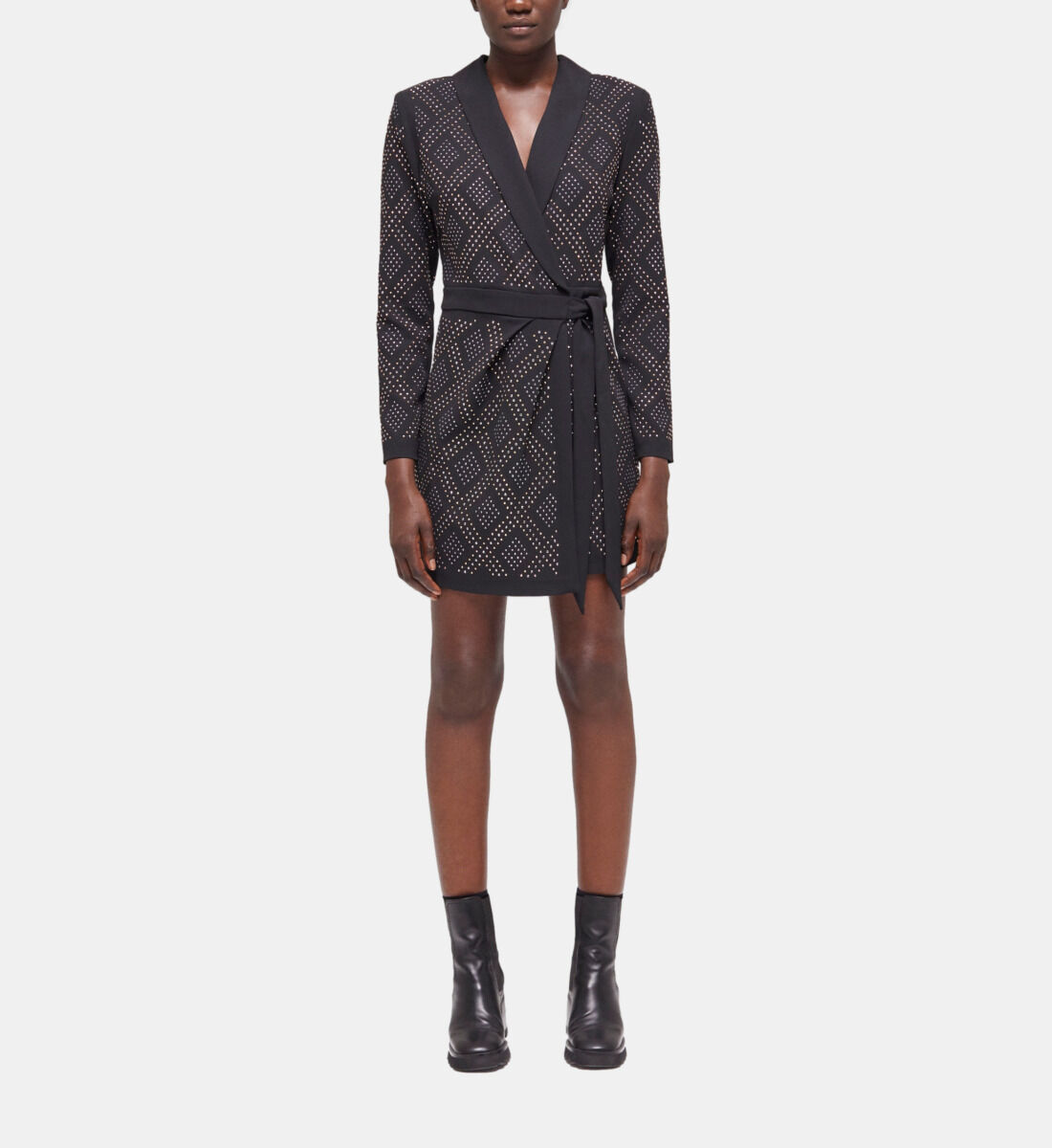 Robe courte portefeuille noire The Kooples