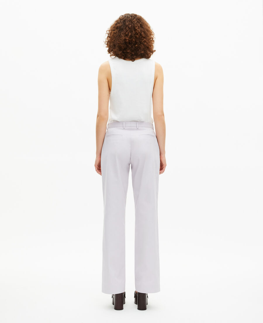 The Kooples WOMEN LIGHT PURPLE lilac straight-leg tailored pants