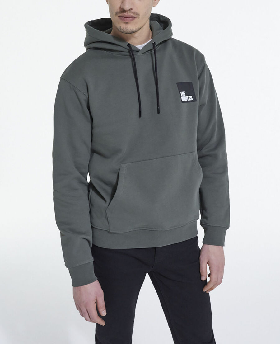 green sweatshirt