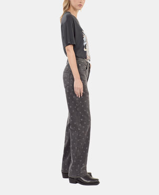 The Kooples F BLACK star printed boyfriend jeans