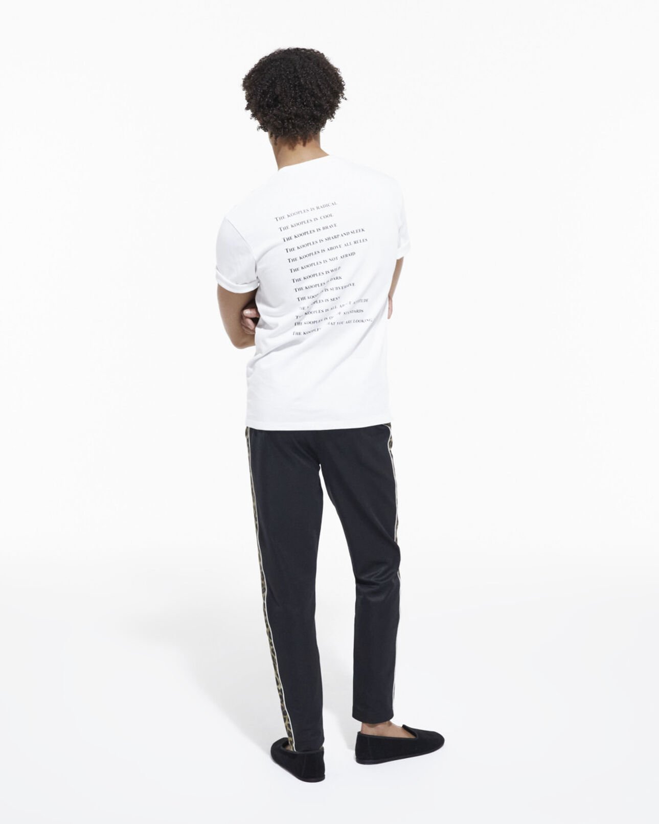 The Kooples HOMME SNOW WHITE t-shirt what is blanc et léopard
