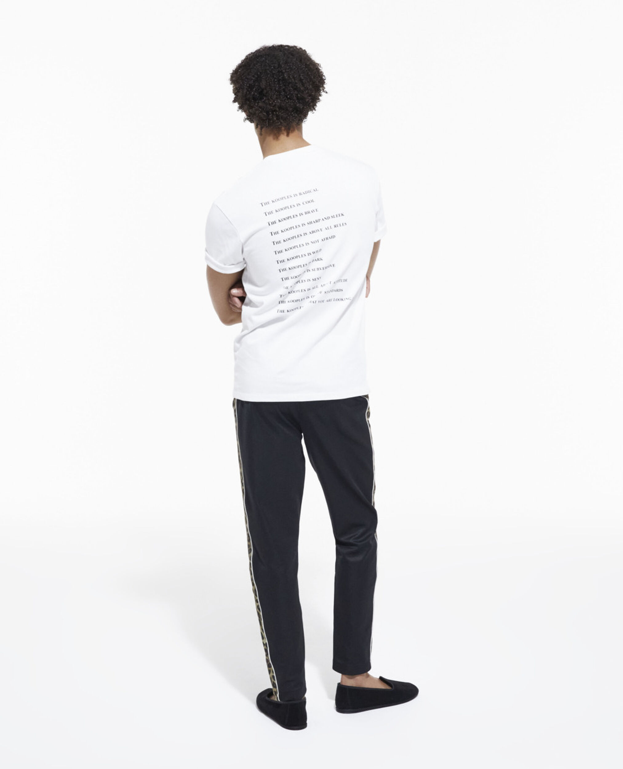 White and leopard print what is T-shirt, SNOW WHITE, hi-res image number null