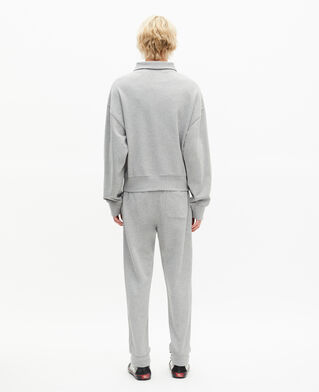 The Kooples MEN GREY MELANGE grey trucker-neck sweatshirt