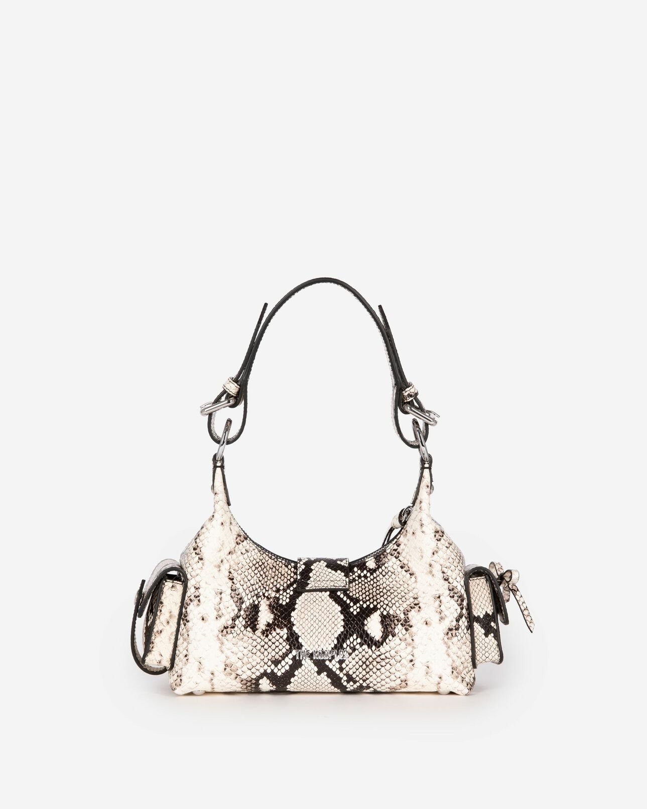 The Kooples FEMME BLACK WHITE sac amelia small en cuir effet python