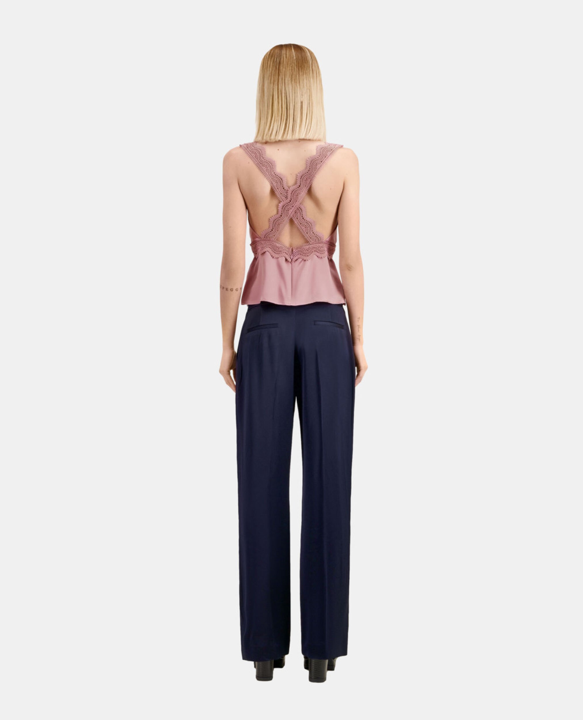 Lilac top with guipure, PINK WOOD, hi-res image number null