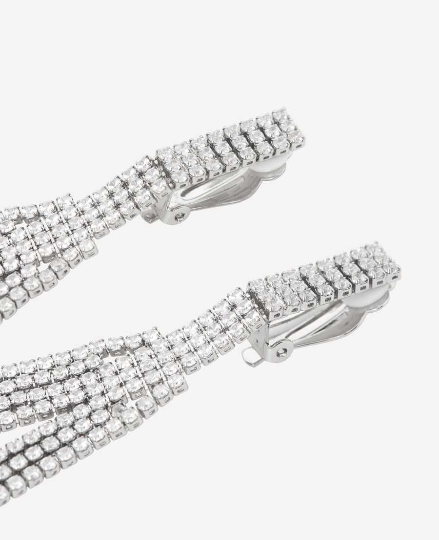 The Kooples FEMME SILVER boucles d'oreilles longues à clip argenté