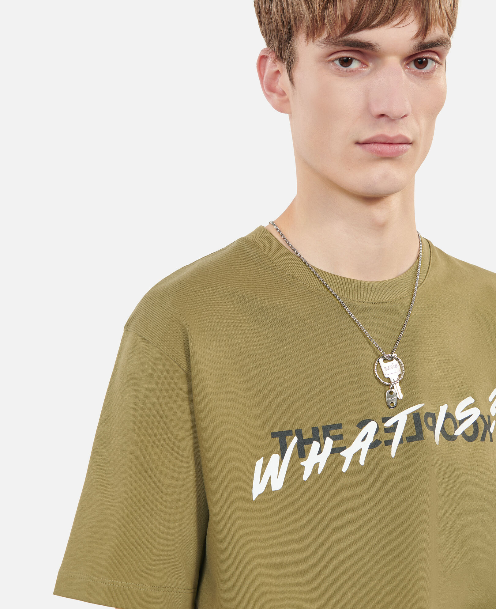The Kooples MEN OLIVE khaki what is t-shirt