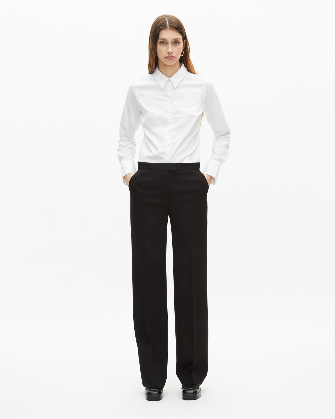 The Kooples WOMEN WHITE white poplin shirt
