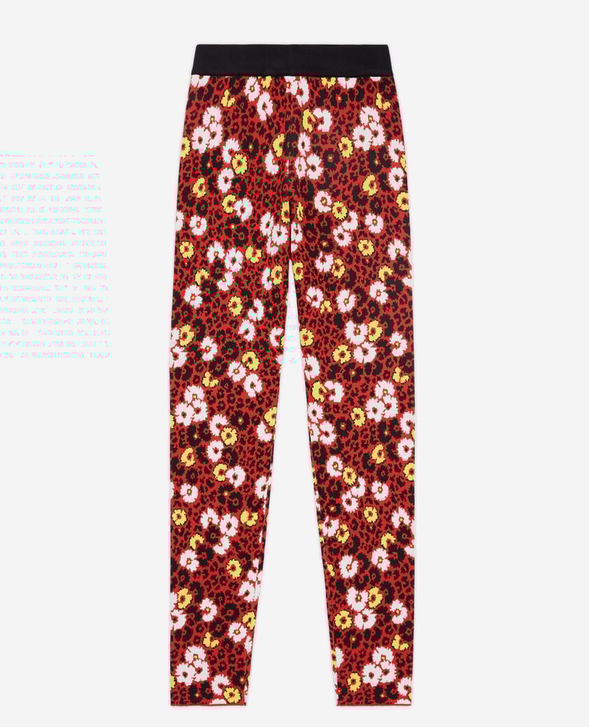 The Kooples WOMEN DARK RED floral print leggings