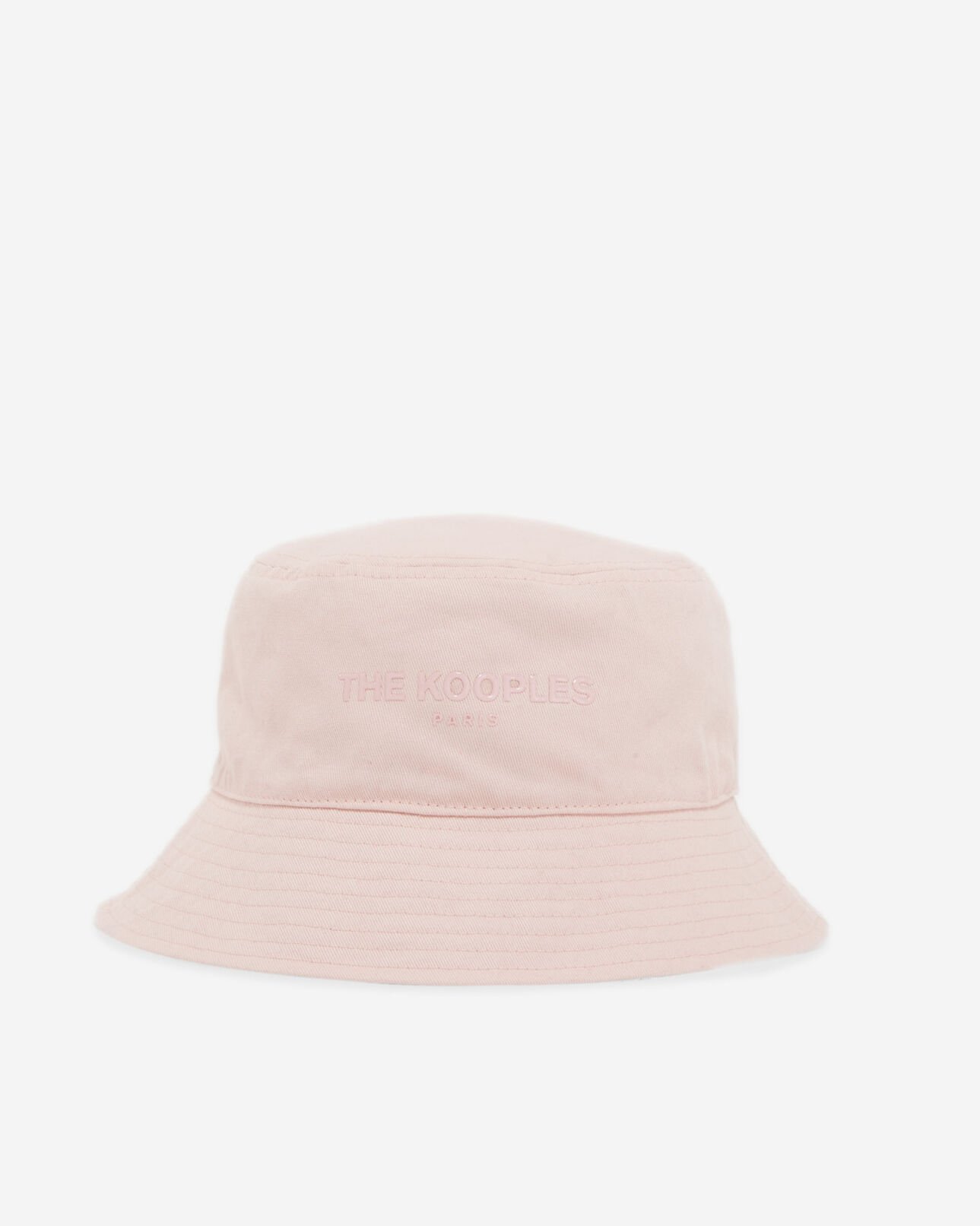 The Kooples MIXED LIGHT PINK pink bucket hat w/ checkerboard print inside
