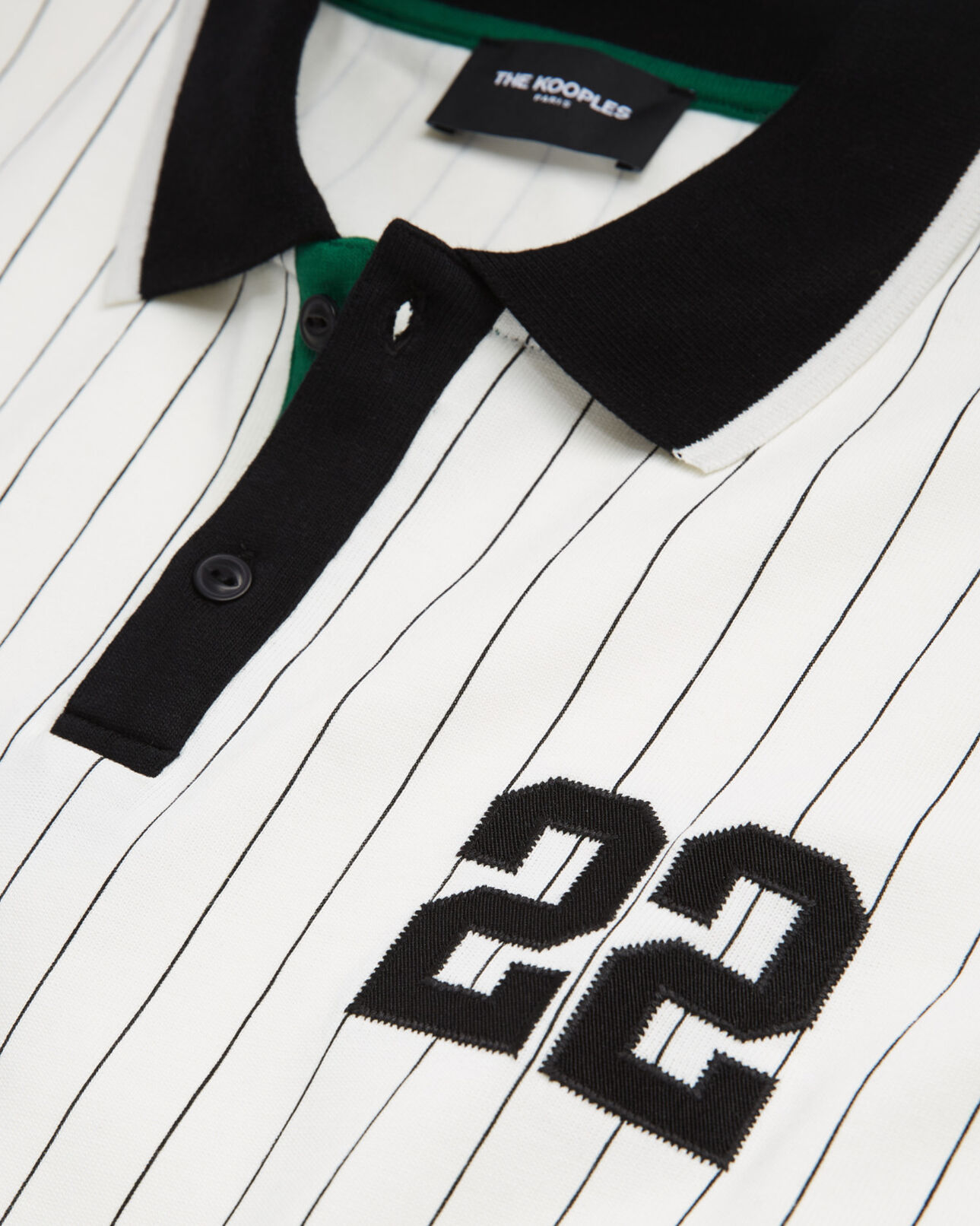 The Kooples MEN ECRU stripped polo