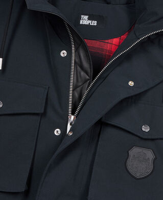 The Kooples HOMME NAVY parka &agrave; capuche bleu marine