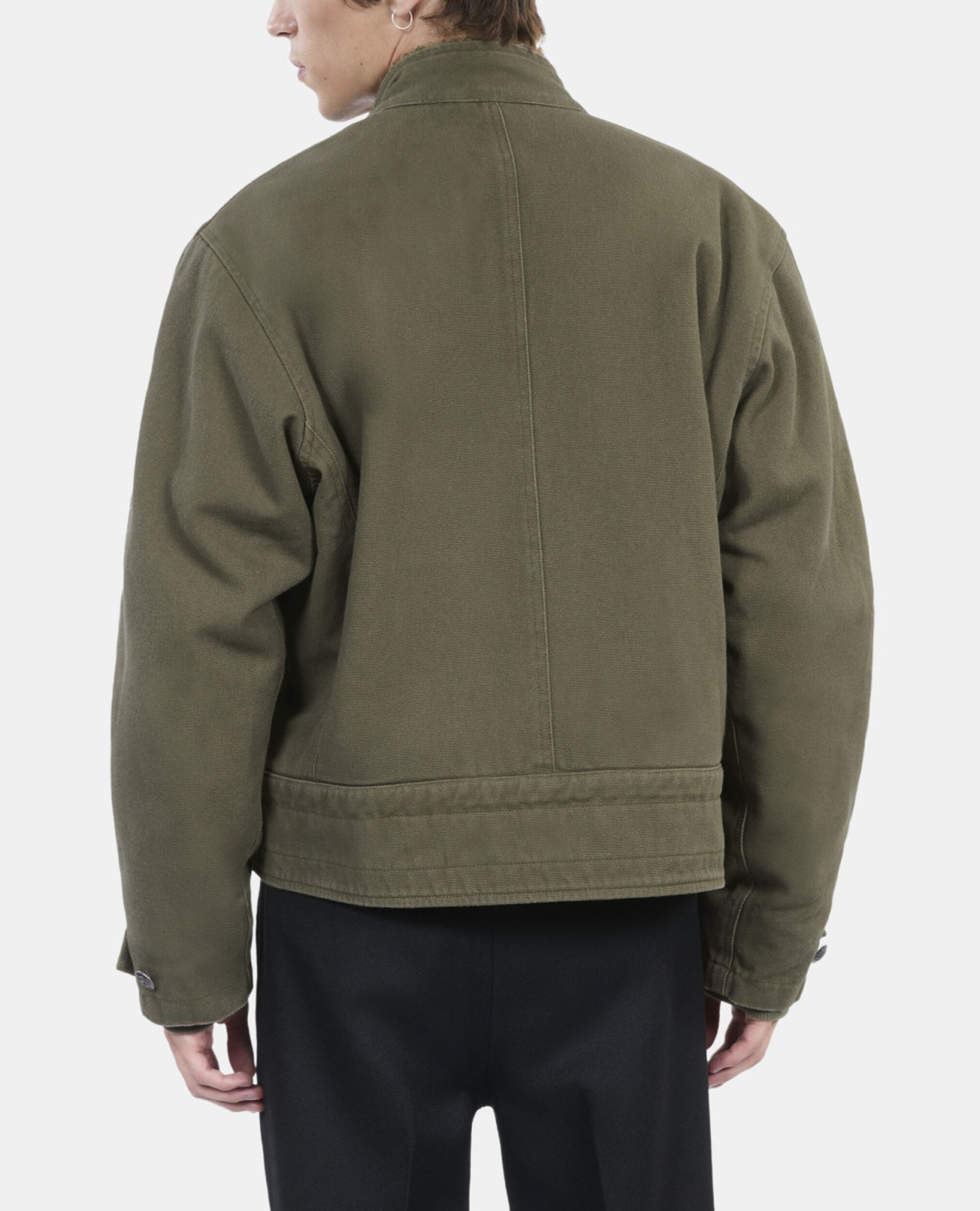 Khaki officer-style jacket, OLIVE NIGHT, hi-res image number null
