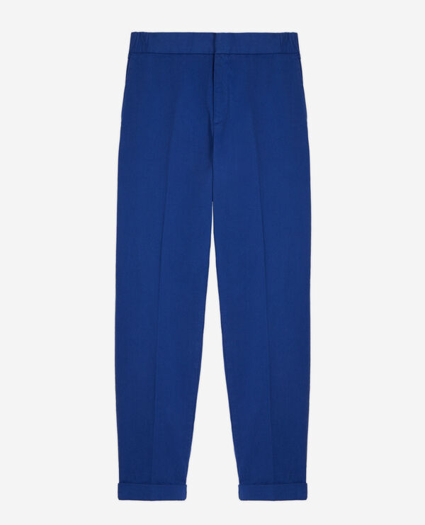 pantalon bleu en coton