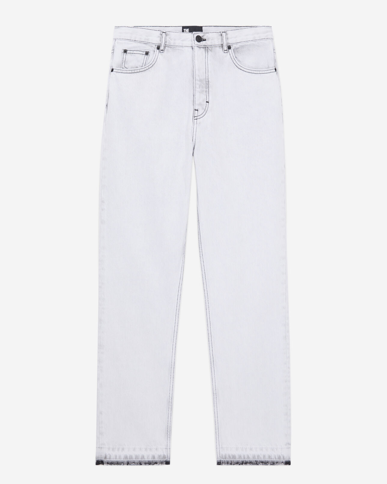 The Kooples HOMME WHITE BLEACH jean blanc décoloré droit